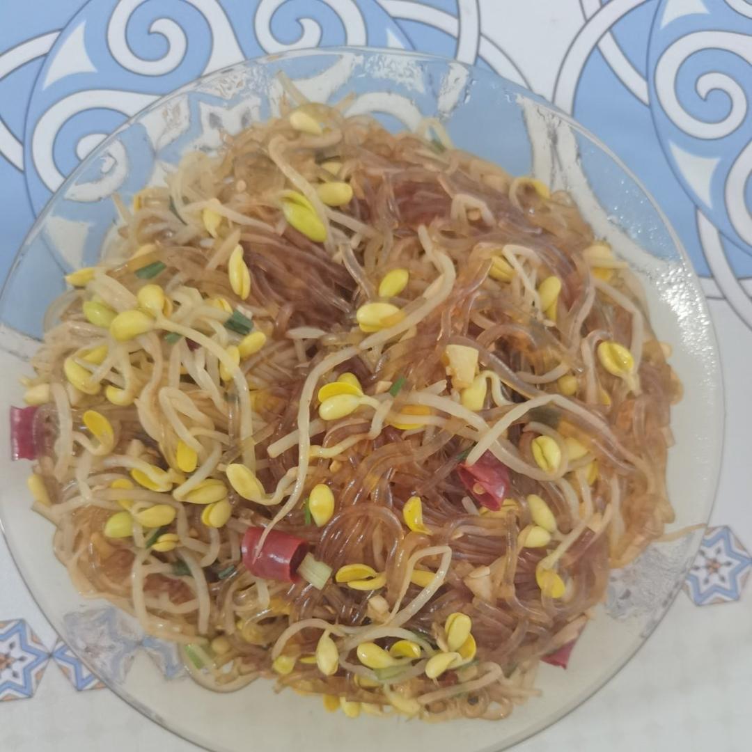 黄豆芽炒粉条