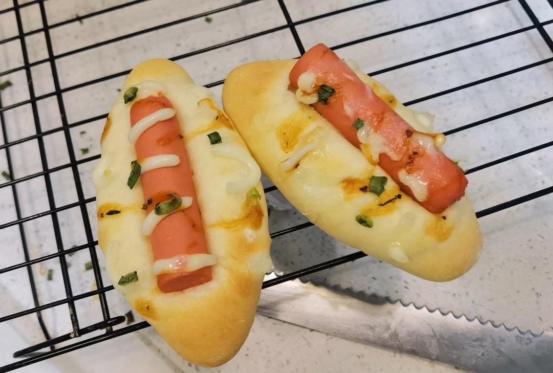 美味的香肠面包