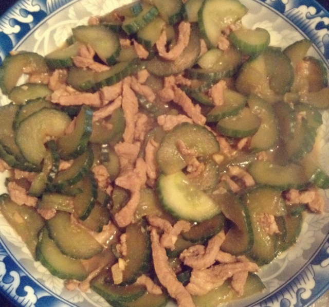 黄瓜炒肉丝