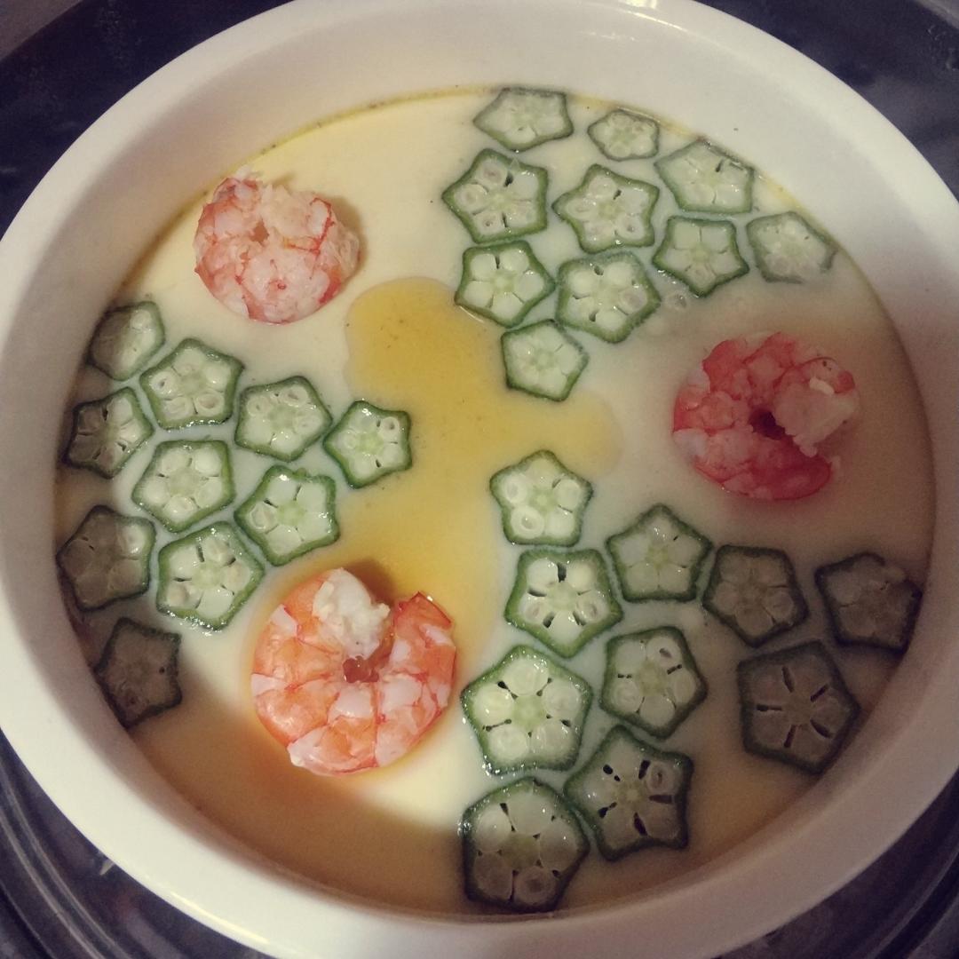 颜值控-做一朵开在碗里的花秋葵蒸水蛋