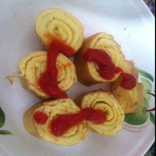 火腿鸡蛋卷