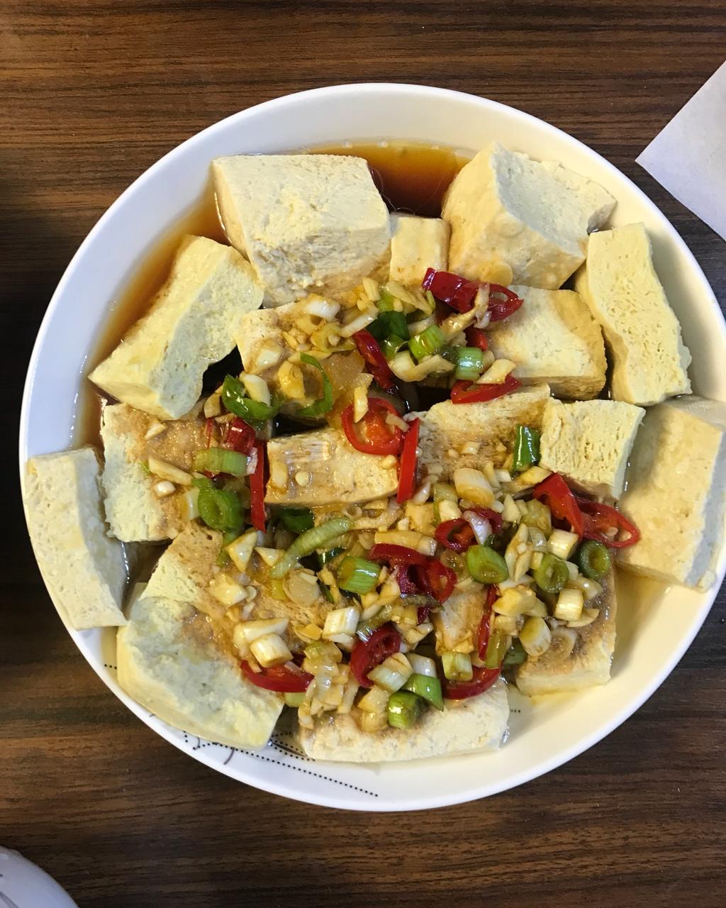 惠子阿妞做的清蒸冻豆腐