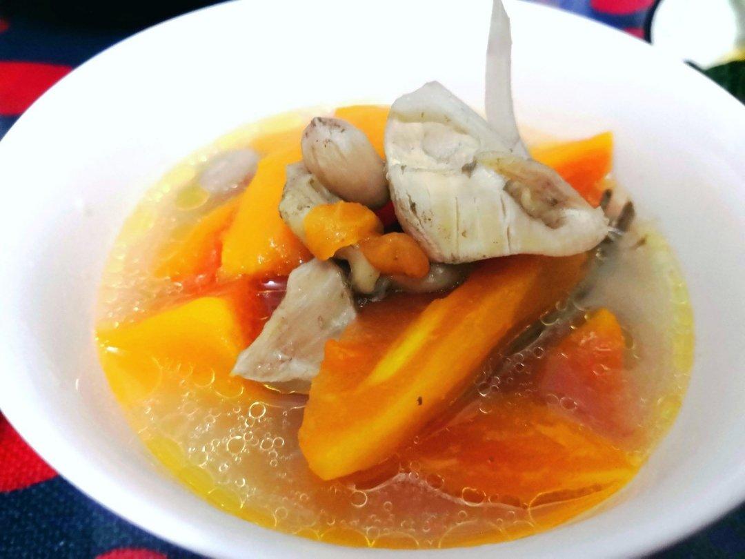 丰胸下奶木瓜花生炖鸡汤