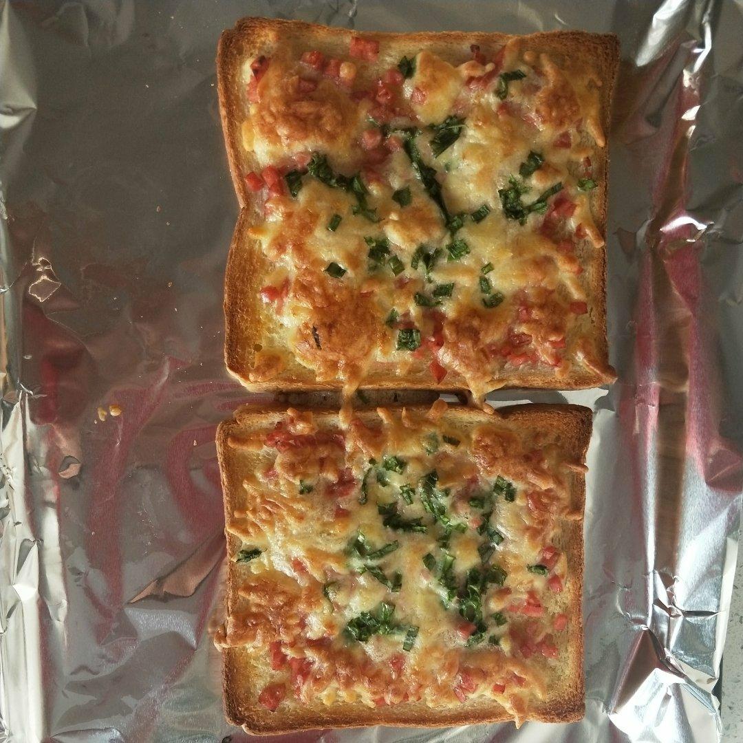 懒人早餐🥣 | 芝士🧀️火腿烤吐司🍞