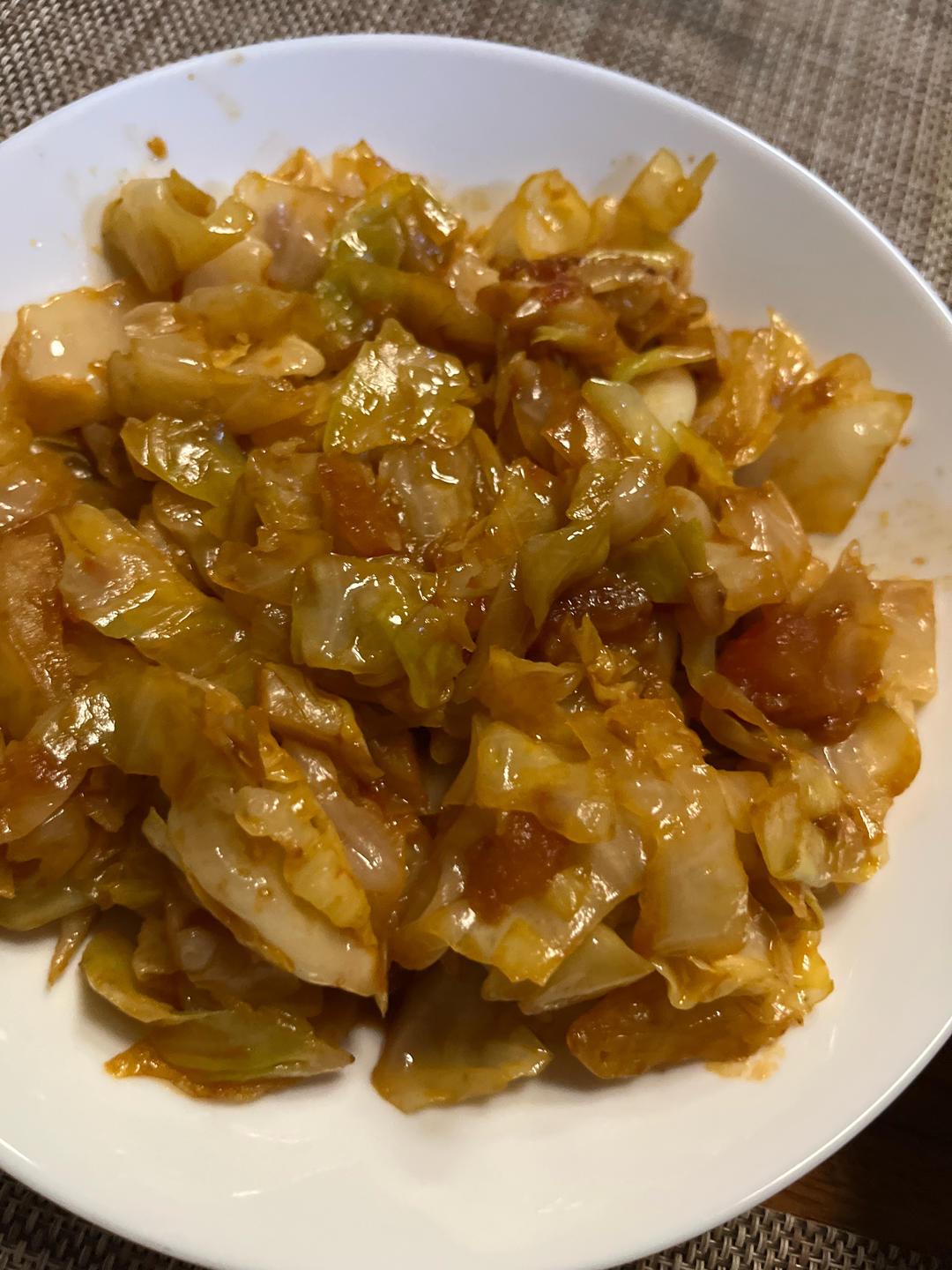 西红柿炒洋白菜