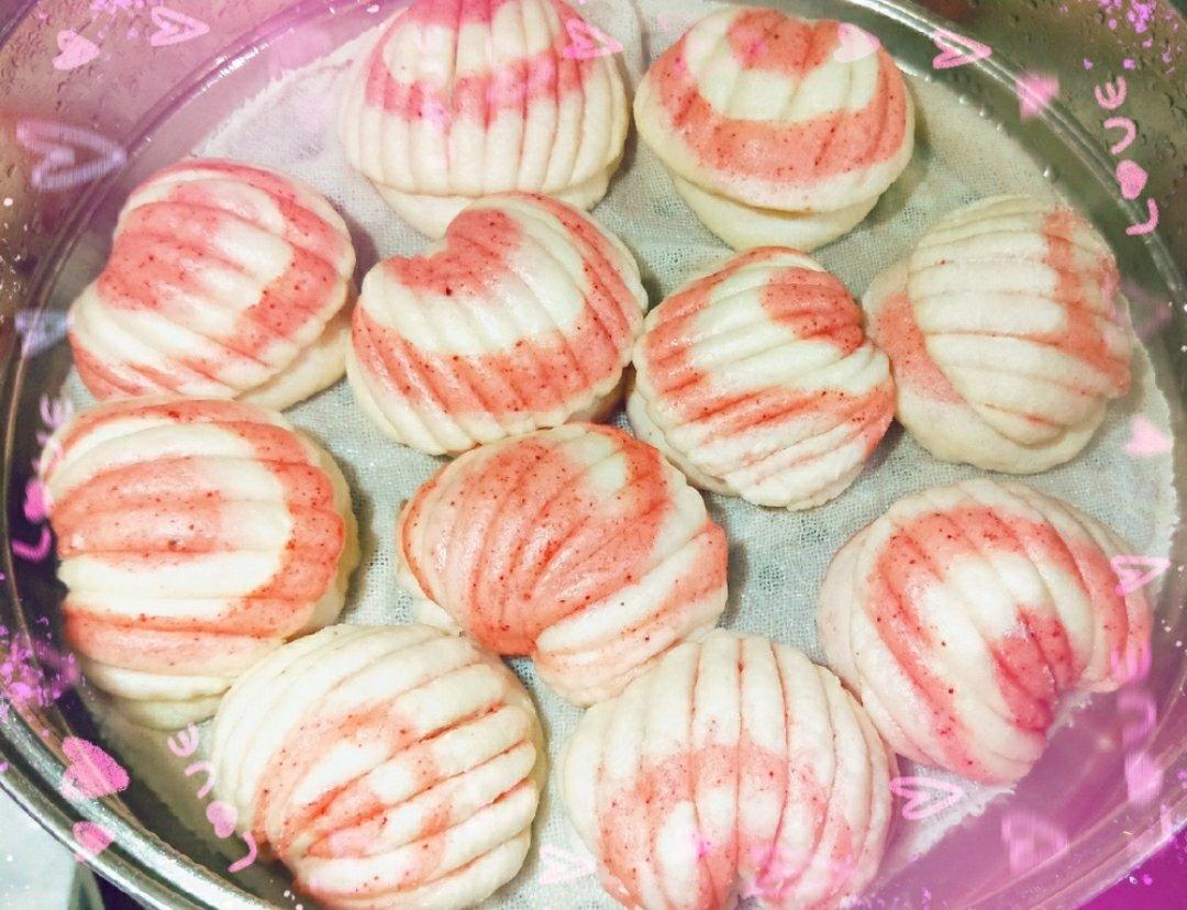 太斑斓贝壳豆沙包