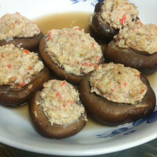 豆腐肉末酿香菇