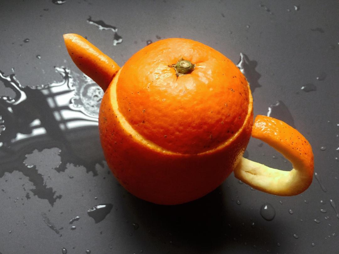 超萌的橙子茶壶