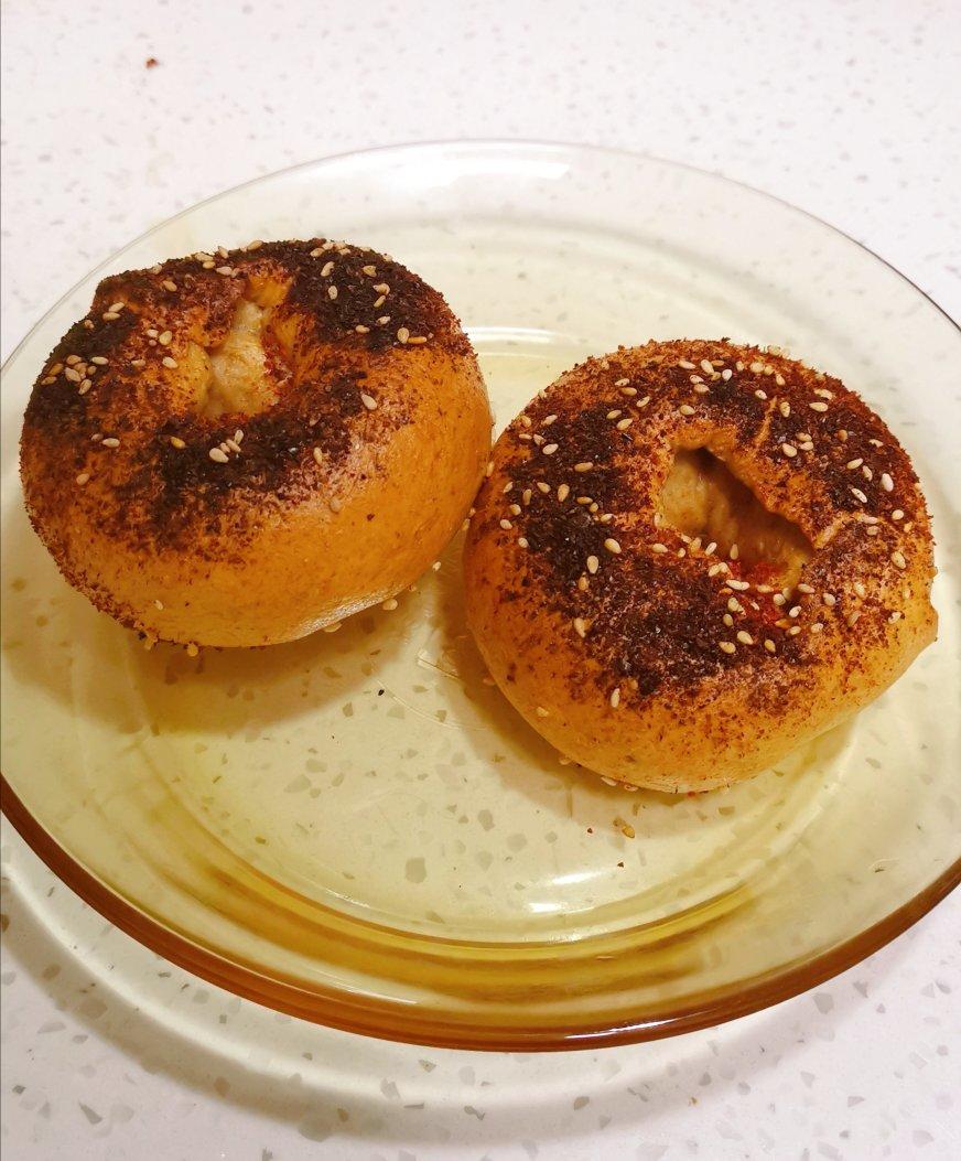 🥯全麦麻辣香肠贝果｜快手易做｜无需手套膜｜无需长时间发酵