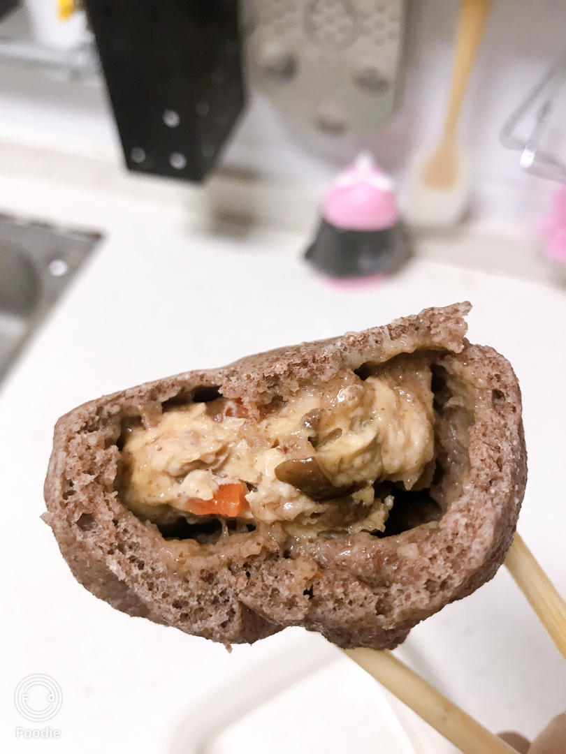 超级简单 零失败的黑全麦香辣豆腐包（减脂期也可以吃的包子）