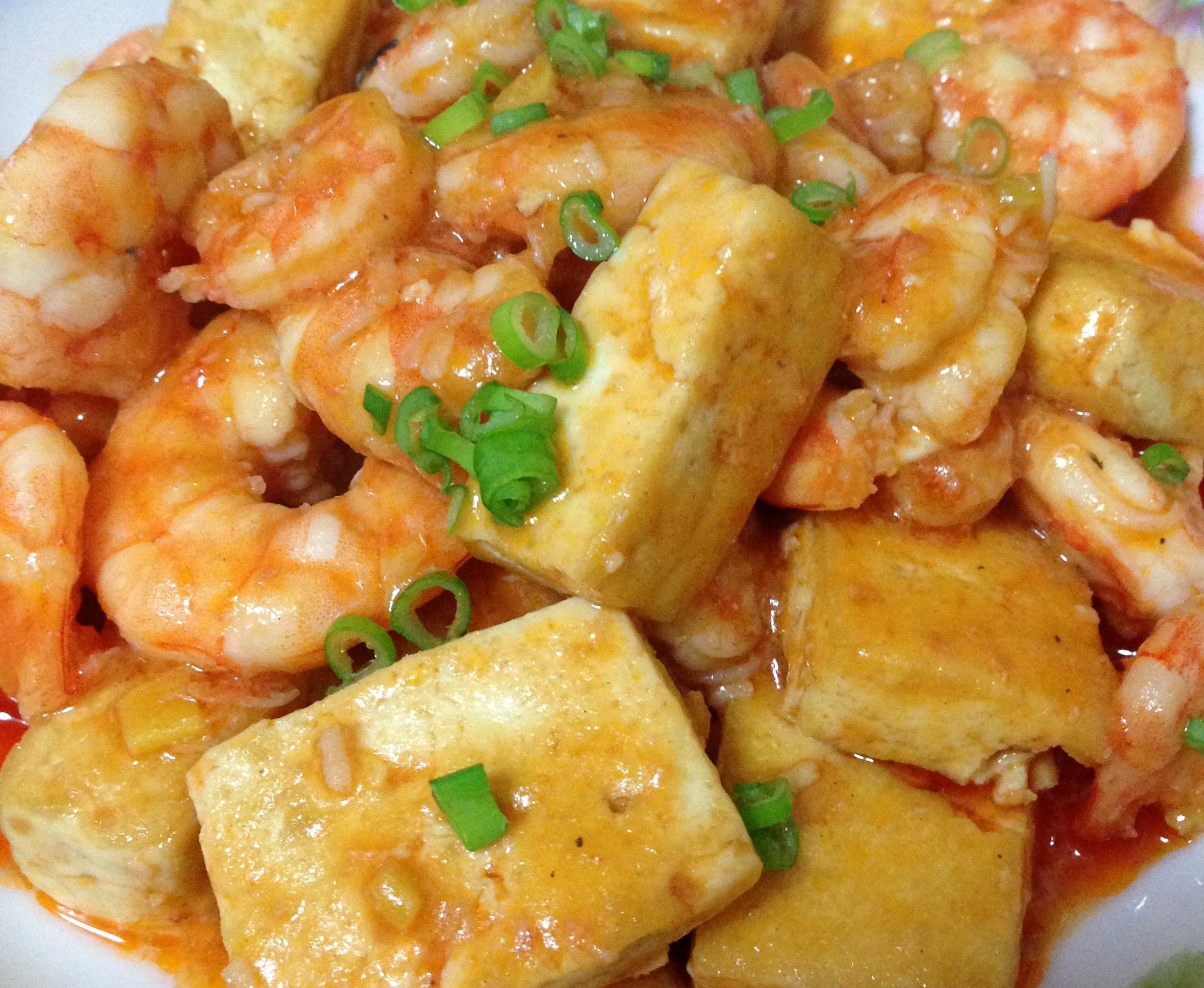 茄汁虾仁豆腐