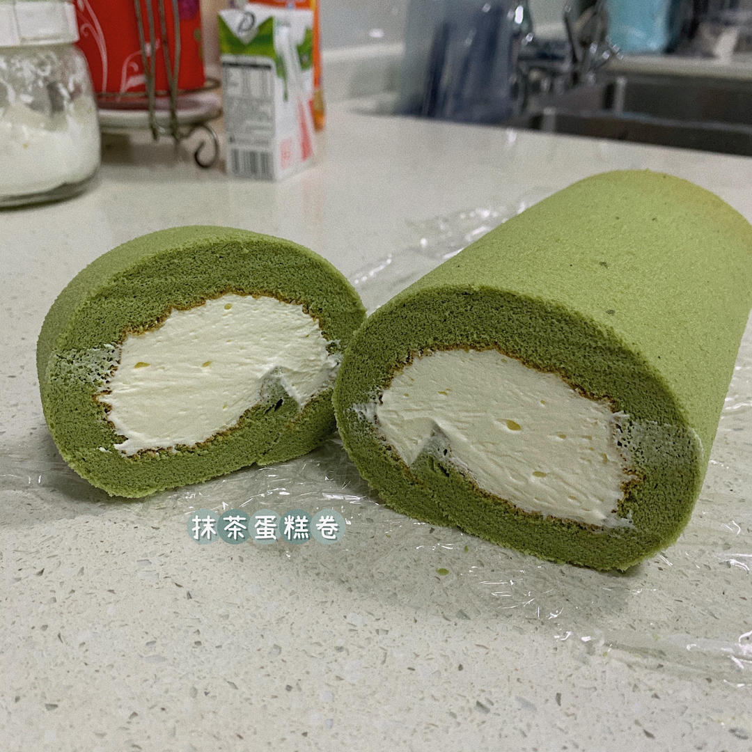 完美抹茶蜜豆蛋糕卷