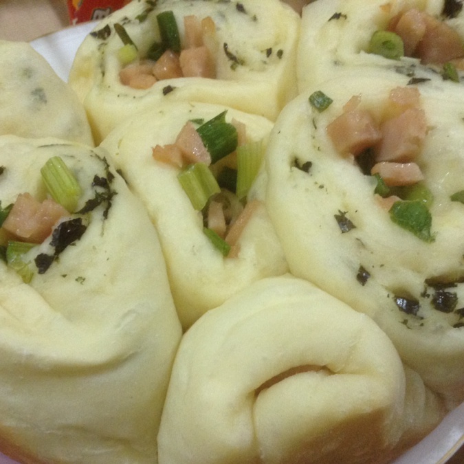 葱香肉松海苔面包卷（电饭锅版）