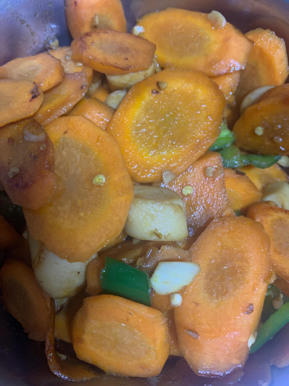 胡萝卜青椒炒火腿