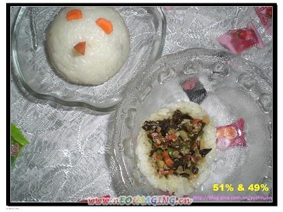 榄菜肉末饭团的做法