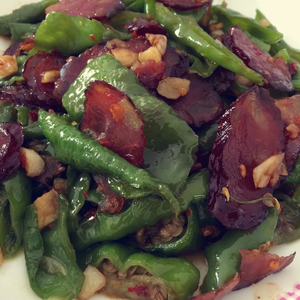 青椒炒香肠
