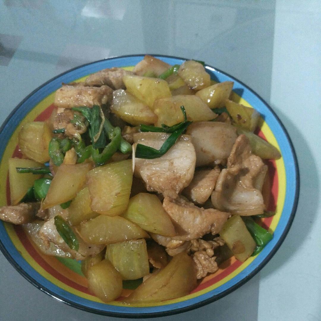 莴笋炒肉片
