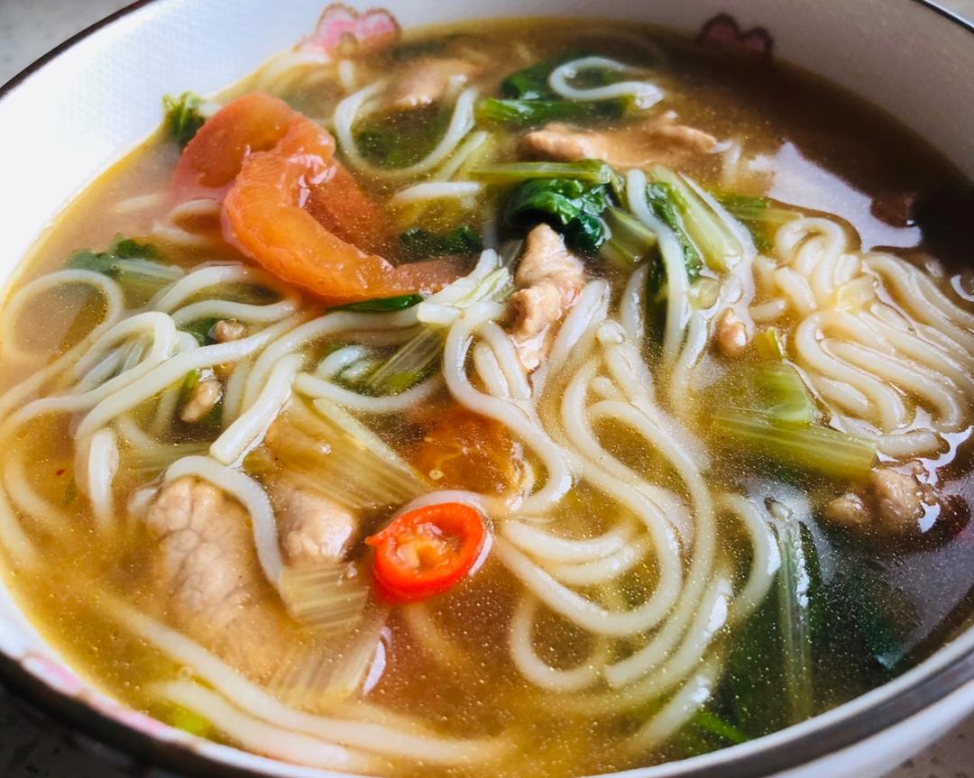 百吃不厌—白菜肉片汤粉干