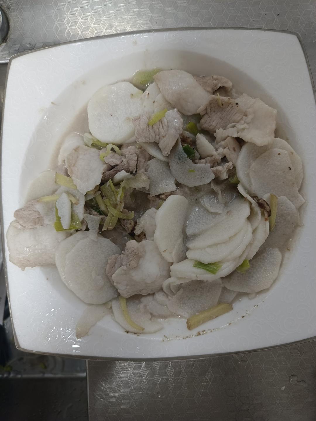 好吃到光盘的山药炒肉片
