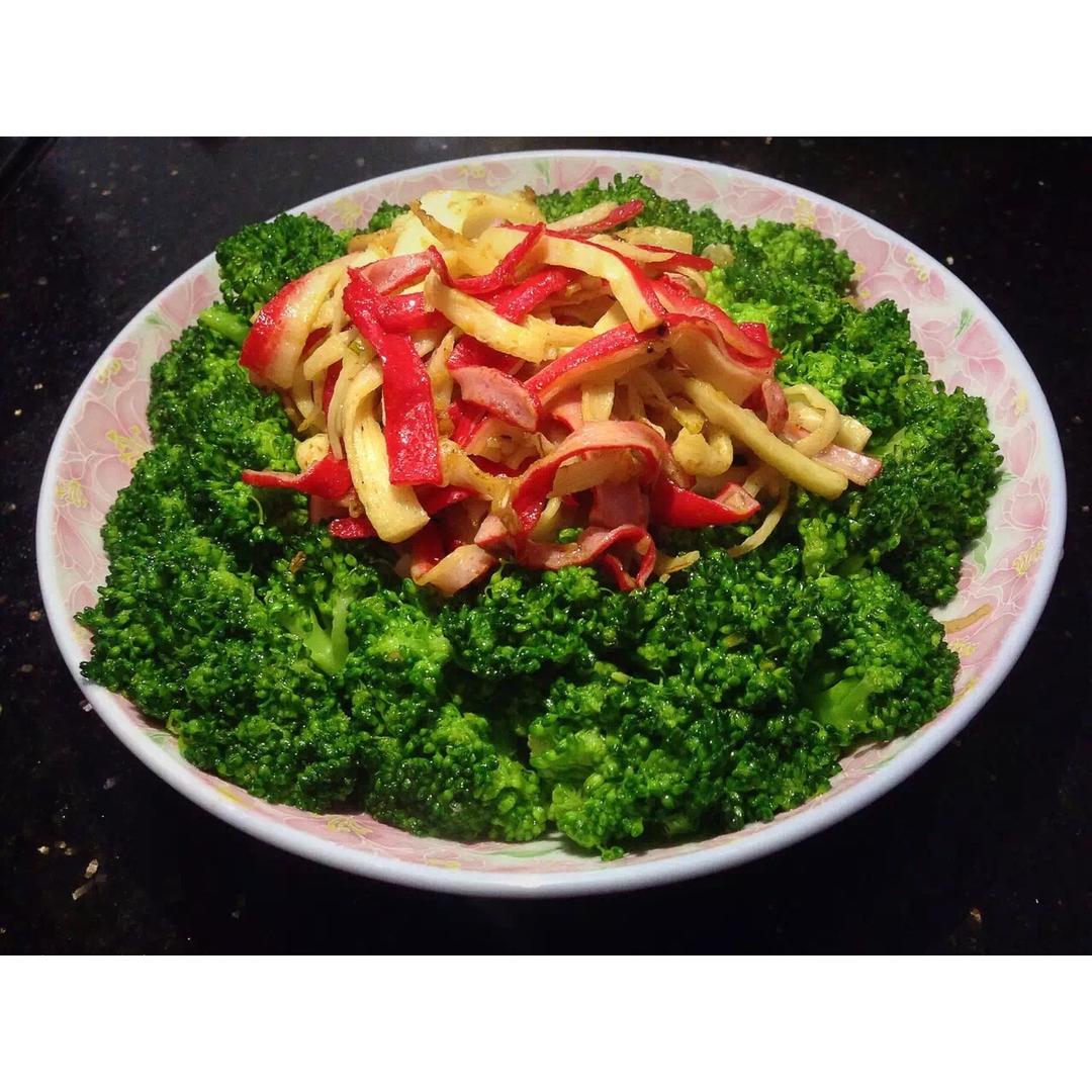 手机用户7818_lt0p做的蟹肉棒炒西兰花
