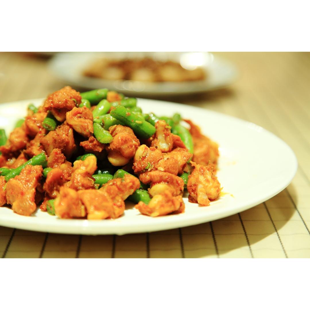四季豆炒鸡脆骨