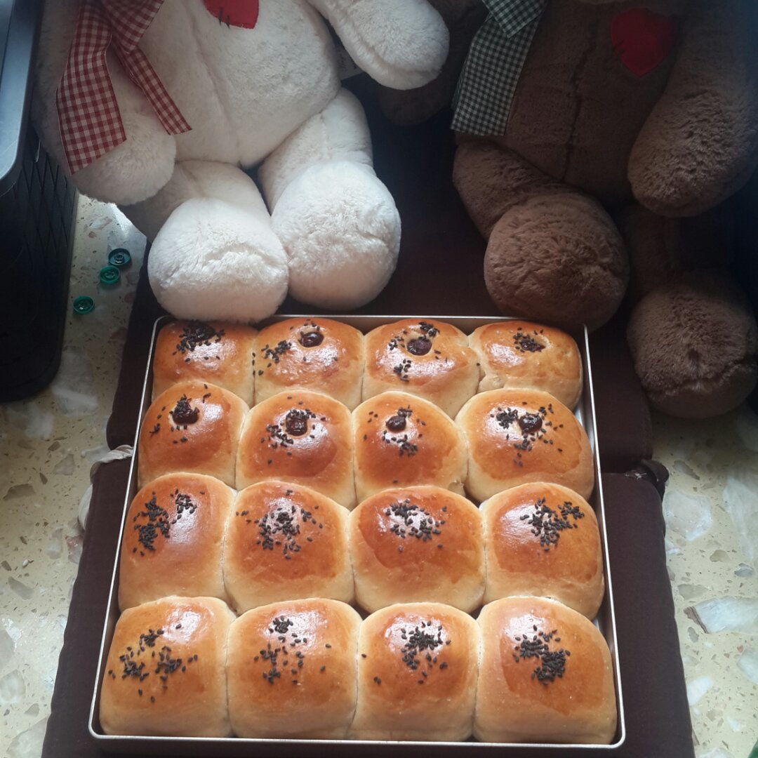 鲜奶油小餐包（一次发酵）