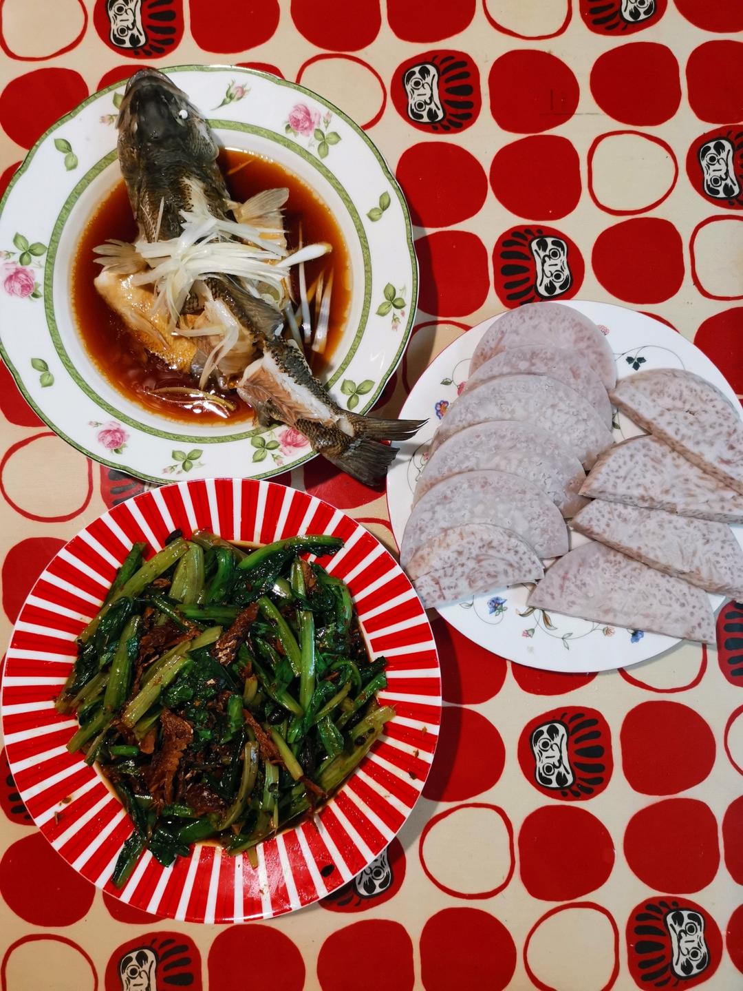 家常菜豆豉鲮鱼油麦菜