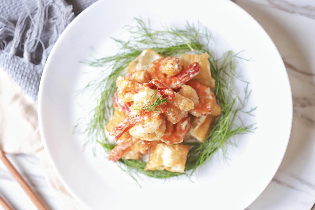 柏悦平替版芥末虾球