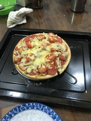 鱿鱼火腿披萨🍕的做法 步骤7