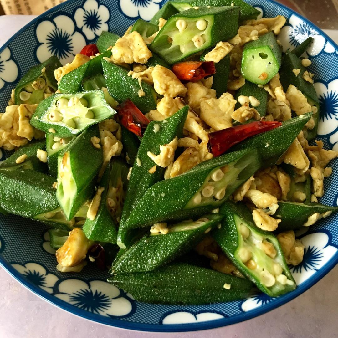 秋葵炒鸡蛋
