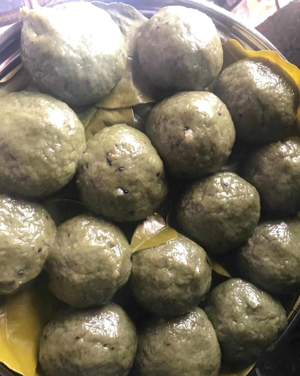 二宝学厨艺做的艾糍清明仔