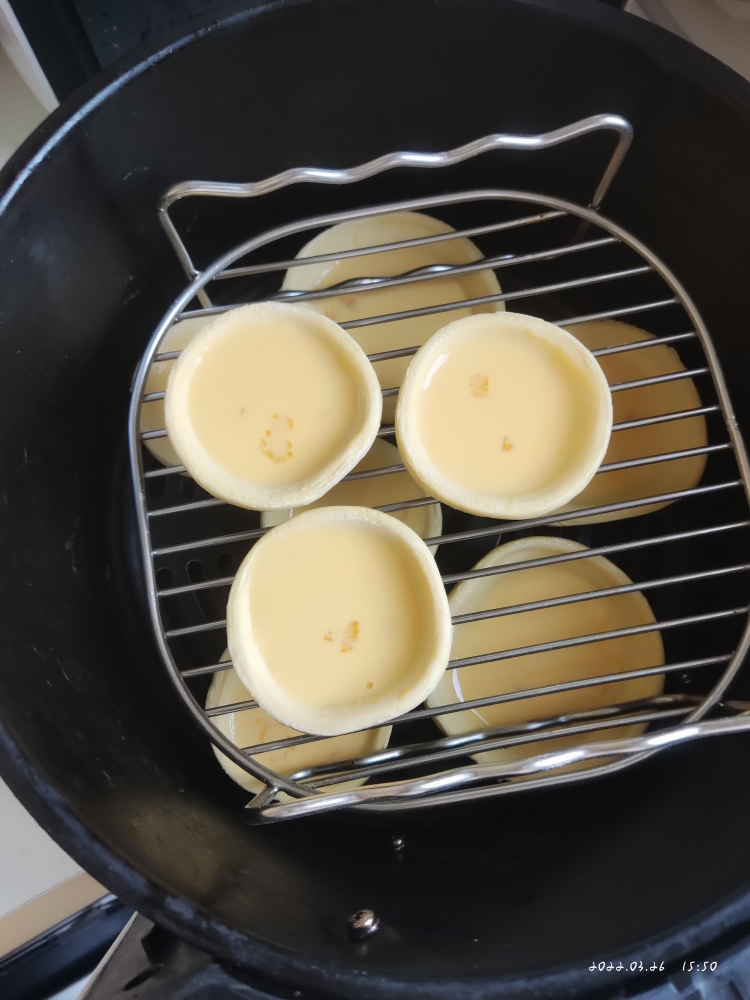 空气炸锅版无淡奶油蛋挞的做法 步骤3