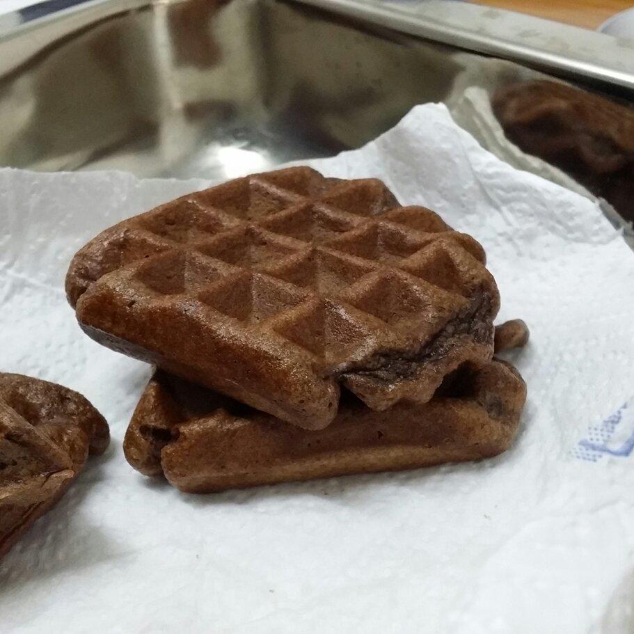 可可糯米华夫饼