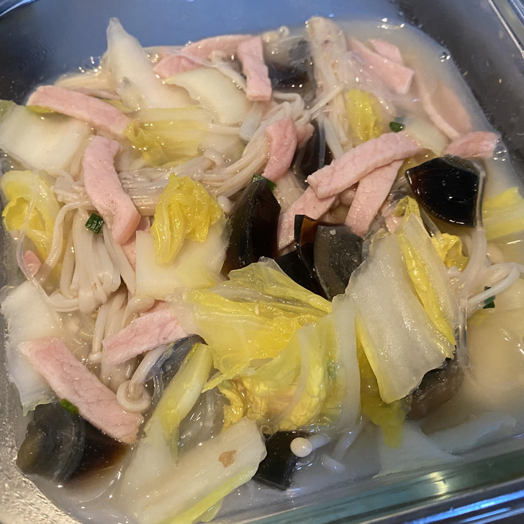 mumonsen做的皮蛋白菜汤