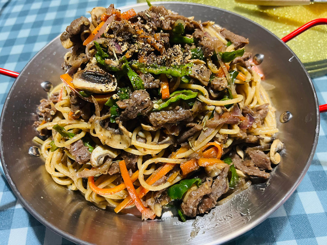 比餐厅好吃的黑椒牛柳意面🍝零失败简单教程