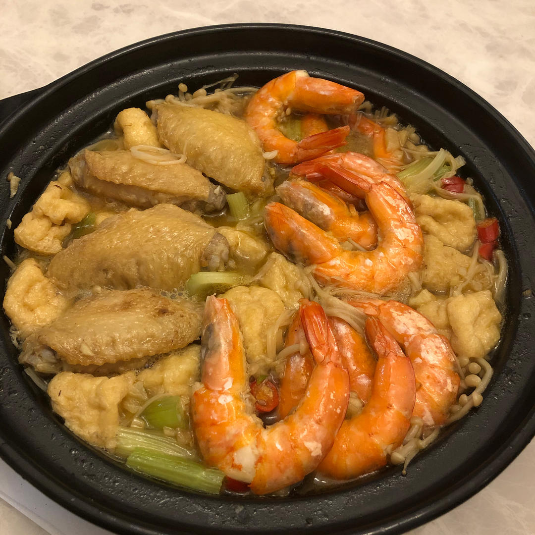 砂锅粉丝虾