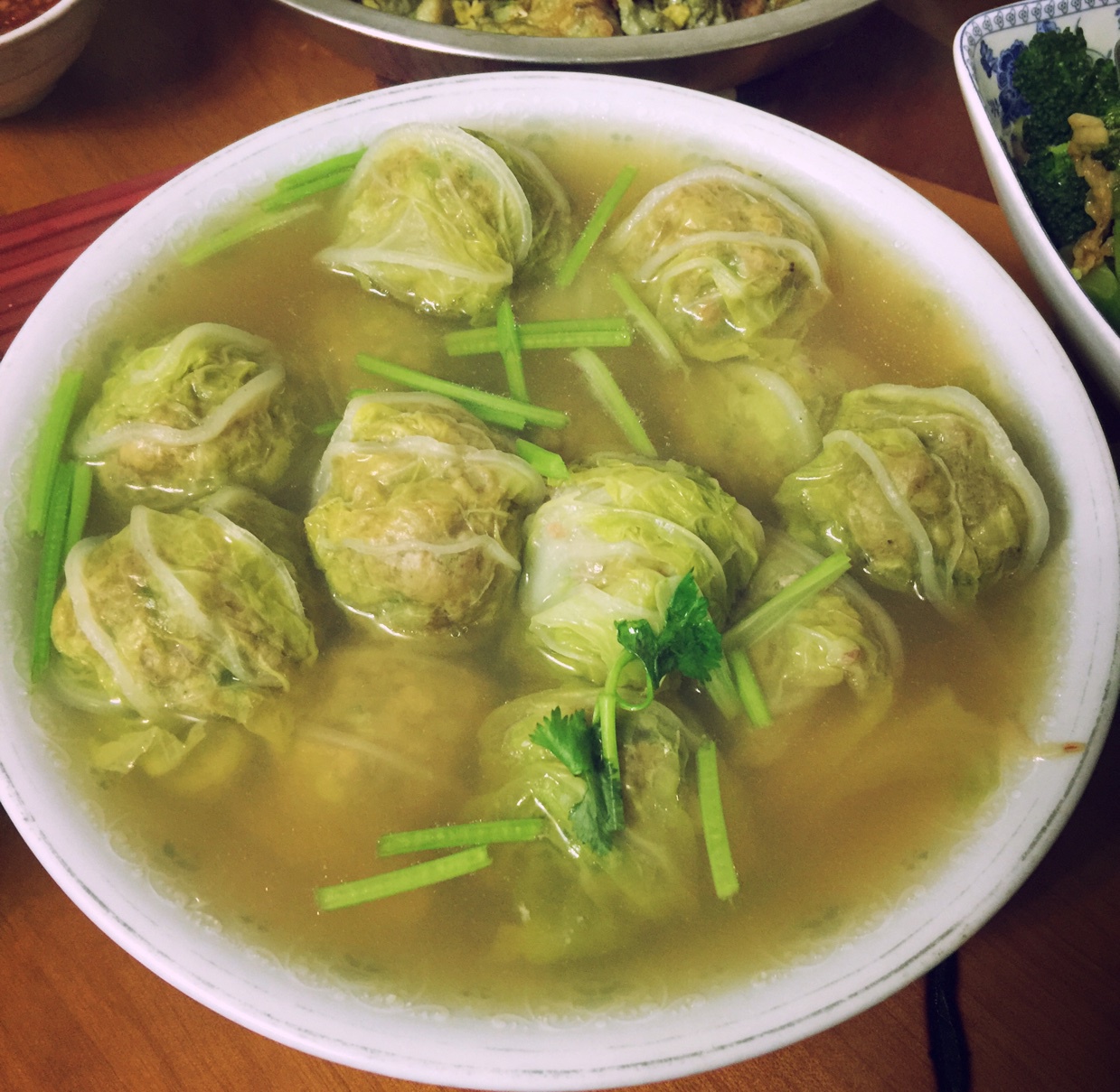 翡翠生汆丸子汤