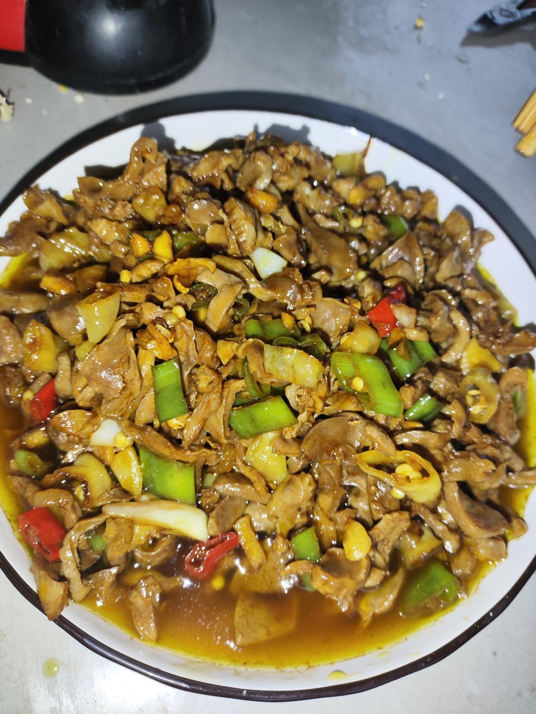 爆炒鸡胗