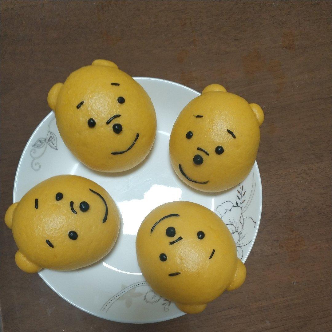 维尼小熊卡通馒头（南瓜馒头）