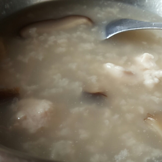 香菇滑鸡粥
