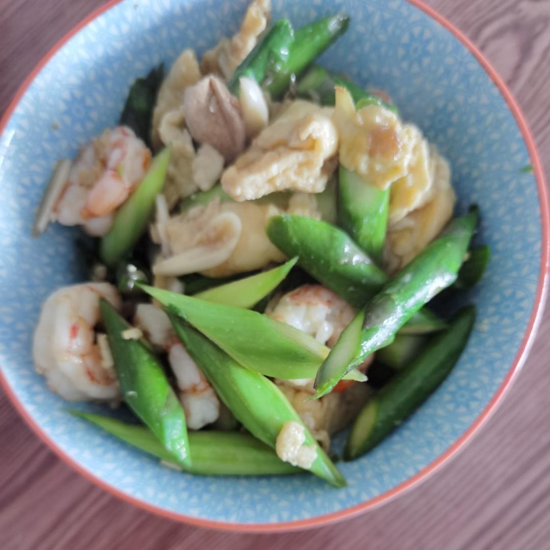 芦笋炒虾仁