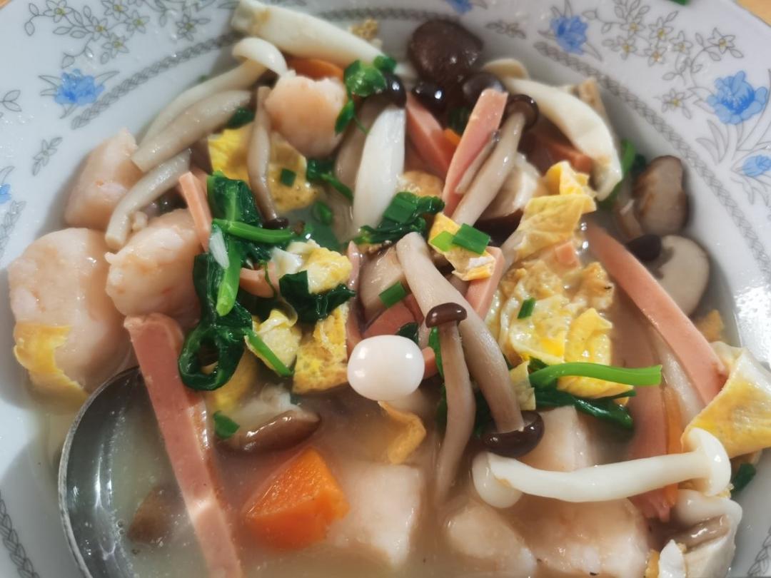 低卡减脂餐~三鲜菌菇汤