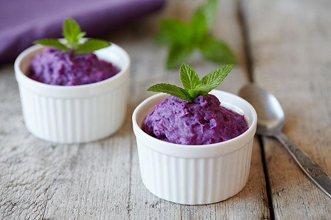 盆栽紫薯泥的做法