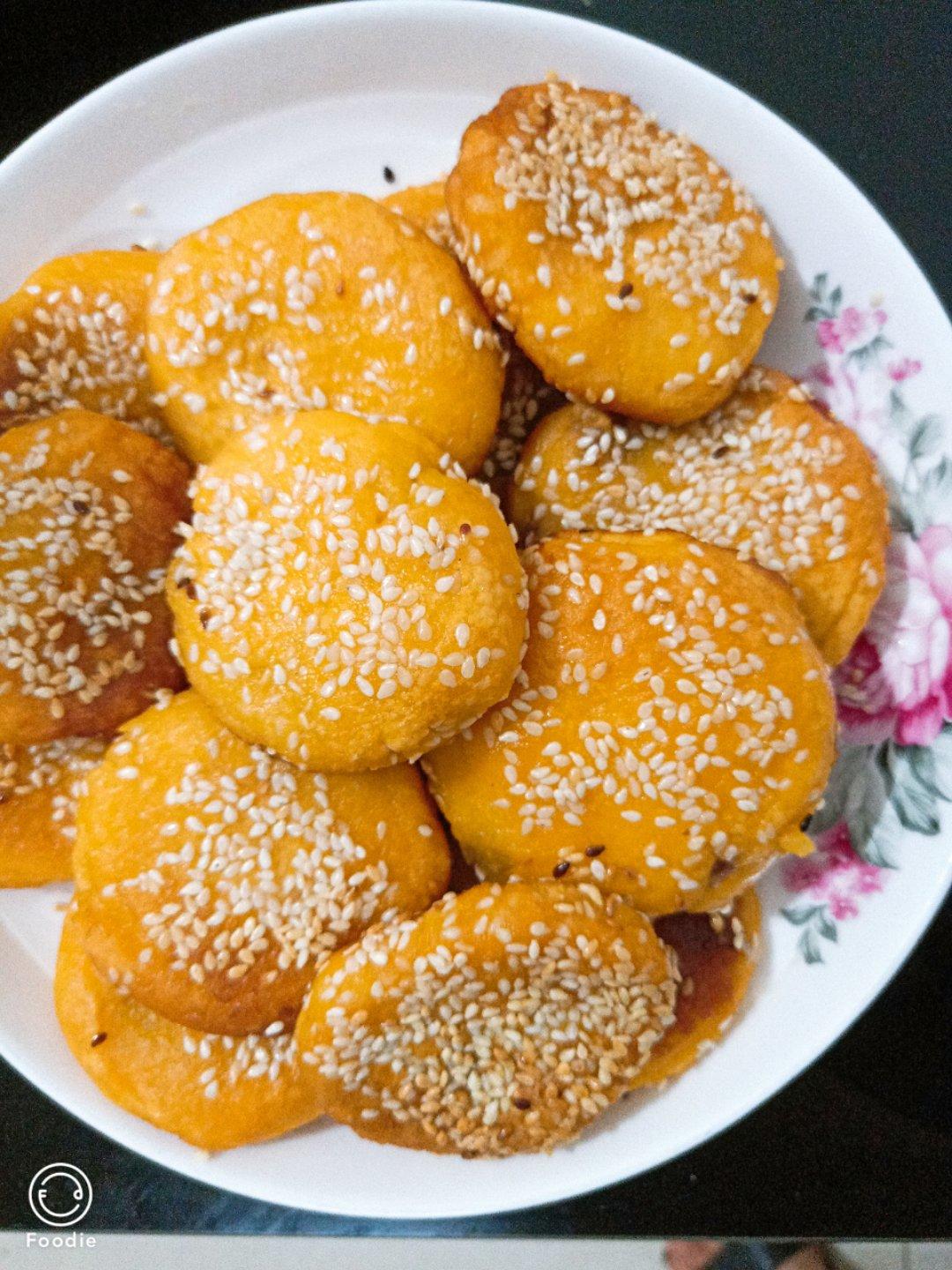 月子早餐：糯米豆沙饼