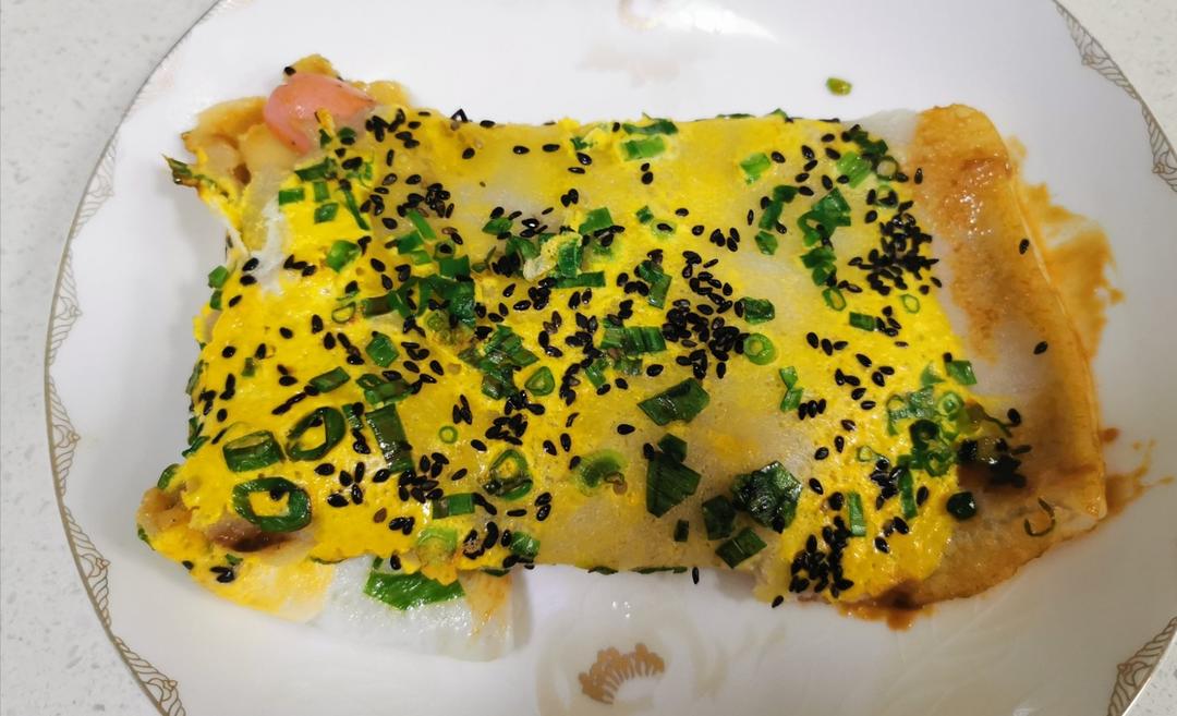 简易鸡蛋饼的做法 步骤4