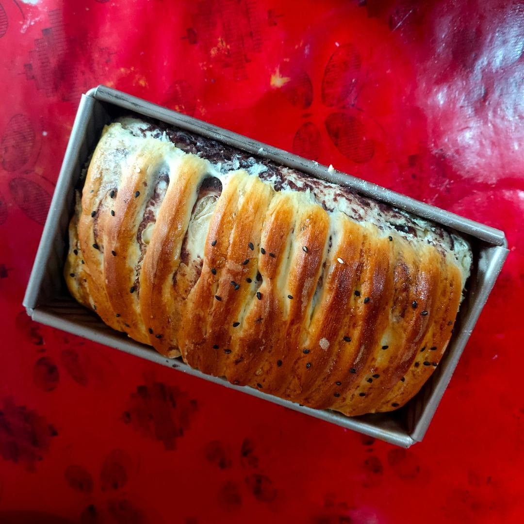 一次成功的豆沙吐司面包