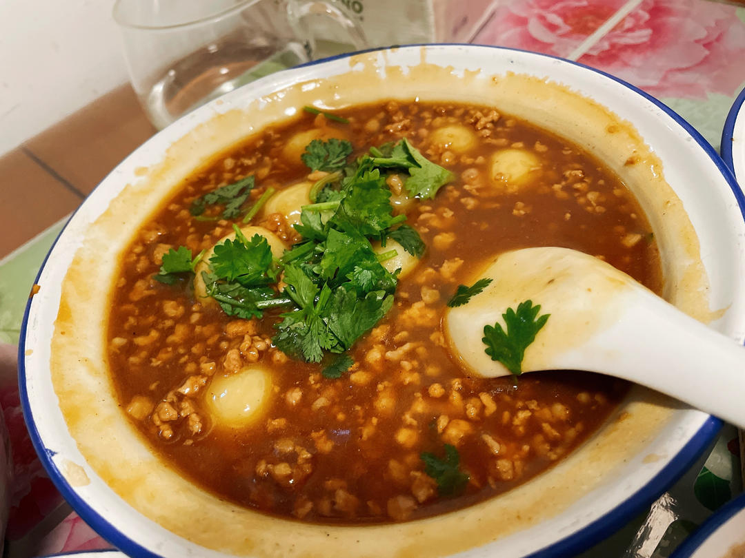 肉末烩山药丸子