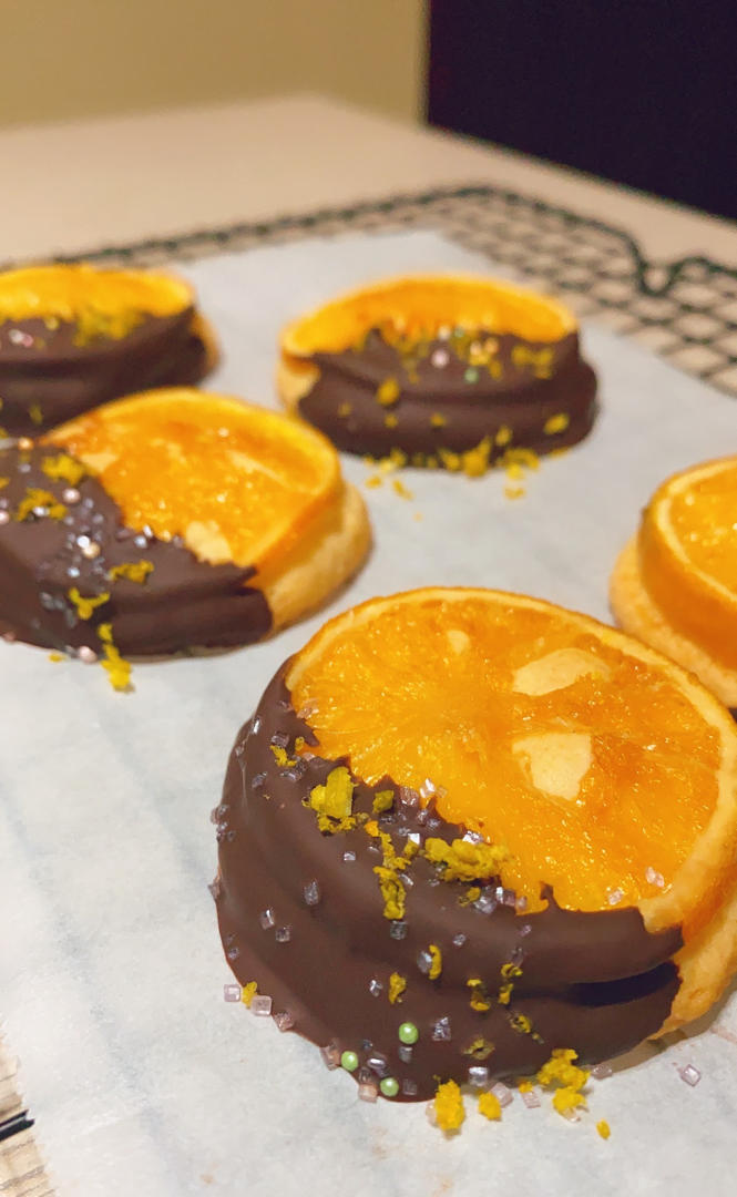 🍊橙意满满超高颜值的巧克力橙子饼干🍪