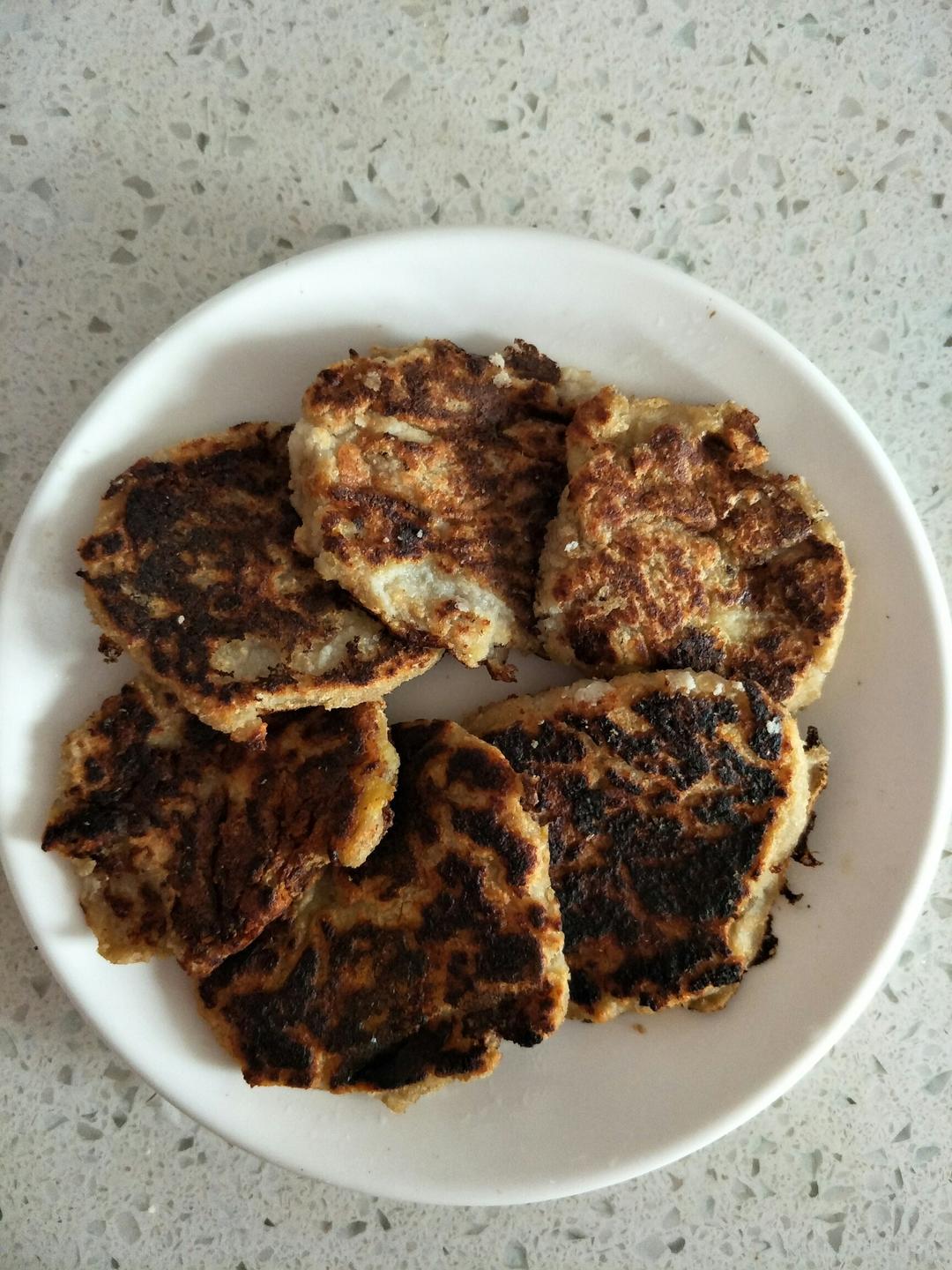 红糖香蕉豆渣饼