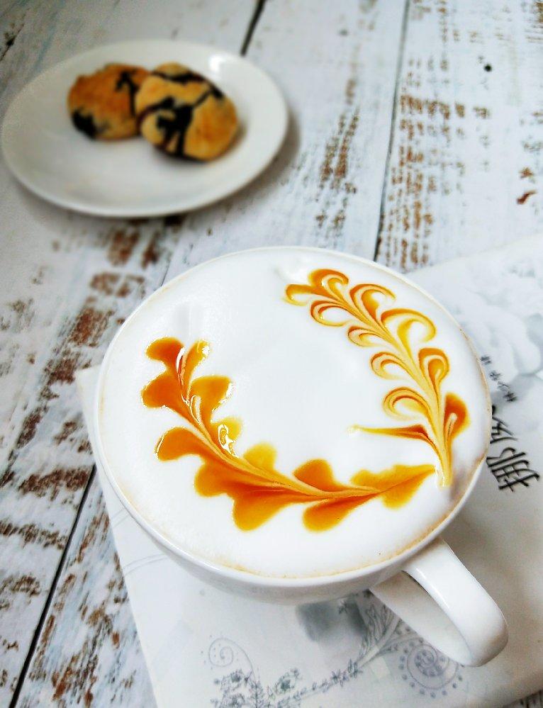 故事家族做的咖啡雕花